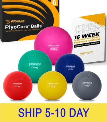 Driveline Baseball PlyoCare Balls - Weighted Pitching Training Balls + Free 16-W