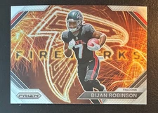 2023 Panini Prizm Bijan Robinson RC Rookie Fireworks #F-24 Atlanta Falcons