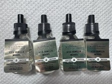 Bath  Body Works Wallflowers NEW Refill Plug-Ins Lot 4 ICED VANILLA WOODS