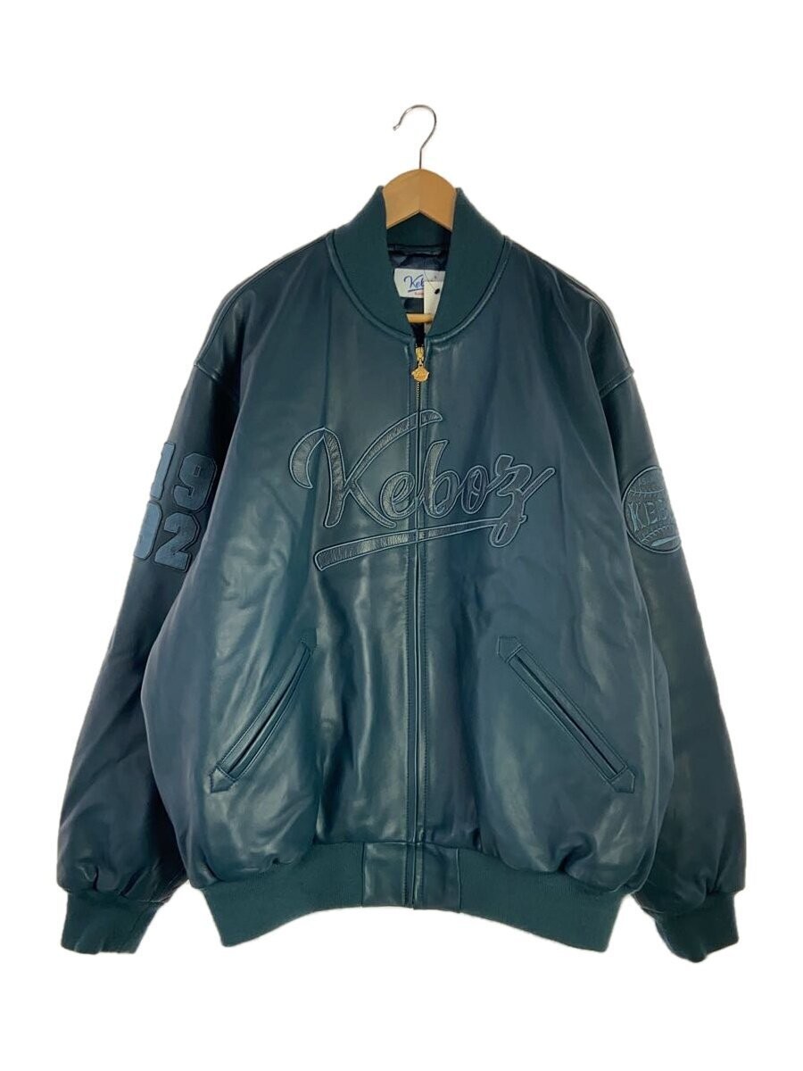 Keboz XL Blue Sheepskin Leather Blouson Jacket 373