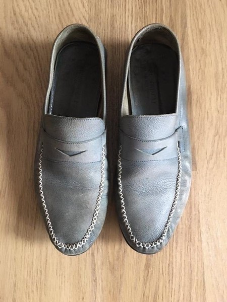 Men Bruno Magli Heels Blue Leather 44.5
