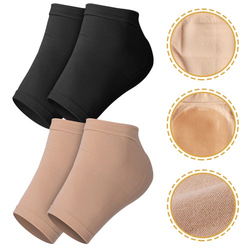 2 Pairs of Portable Heel Protectors Convenient Heel Sleeves Comfortable Foot - Foto 12 di 12