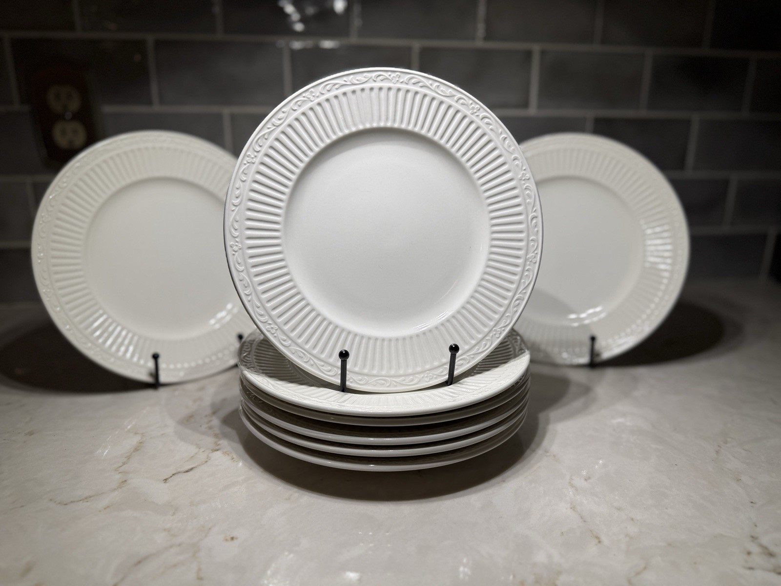 Of 8 Mikasa Italian Countryside Dd900 Salad Plates 8.5&rdquo; Em