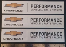 Chevrolet Performance Vinyl Stickers Lot Of 3.  NHRA NASCAR NEW Free Shipping