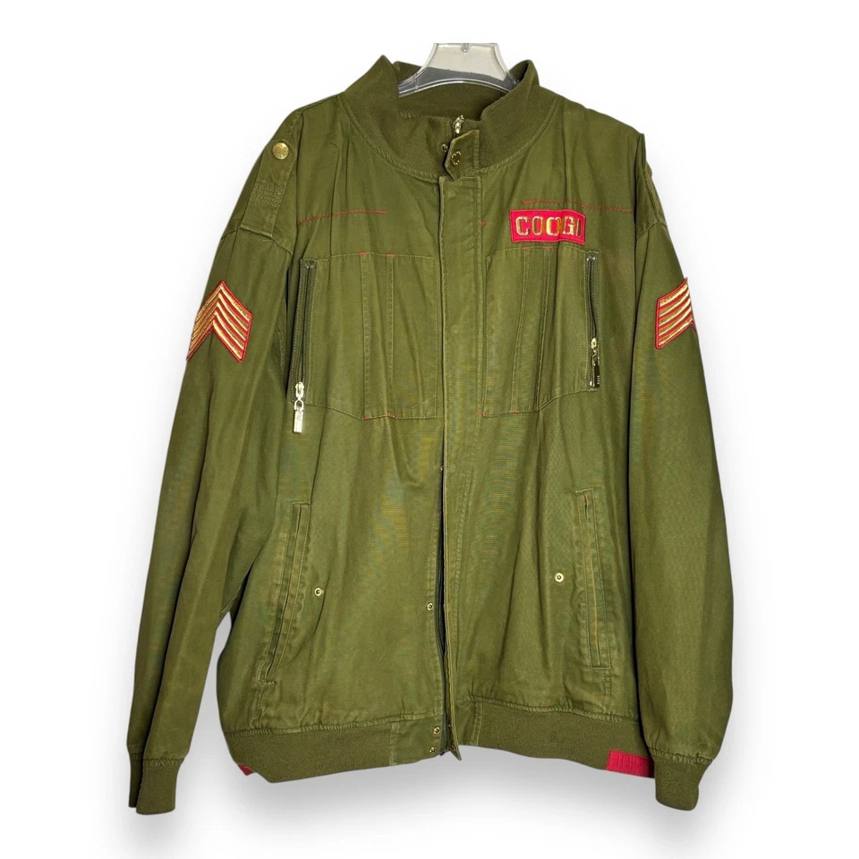 Chaqueta de bombardero COOGI Australia verde estilo militar para hombre talla 5XL Foto 2 de 4