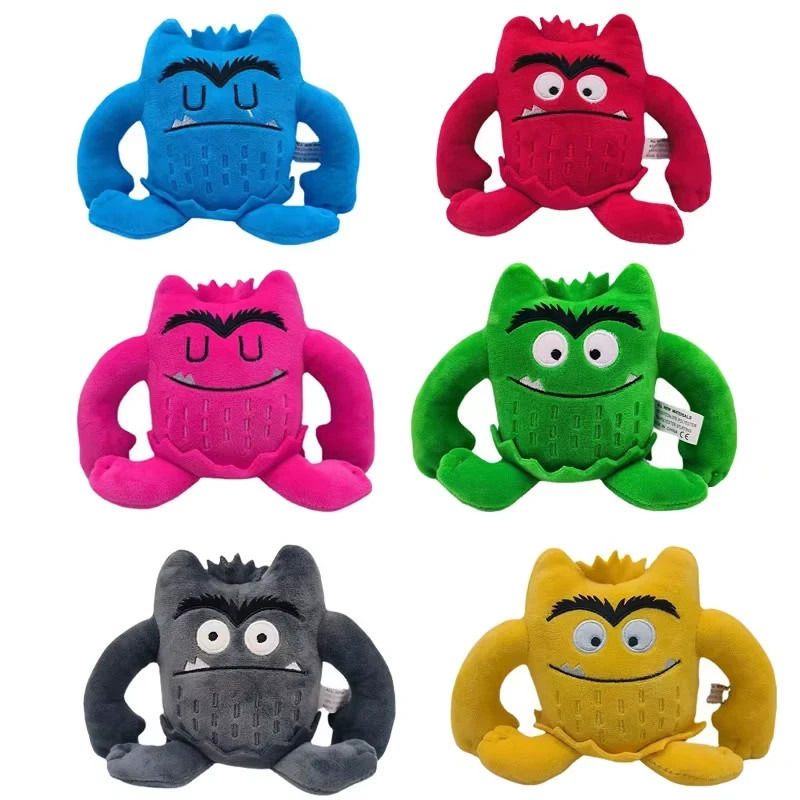 6Pcs the Color Monster Plush Kawaii Doll Children Monster Color Emotion Plushie