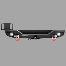 Rear Bumper with LED Lights and D-Rings for 18-25 Jeep Wrangler JL Unlimited