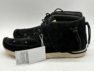 Visvim FBT LHAMO-FOLK Women's Suede Moccasin Sneakers Size 11 Black New