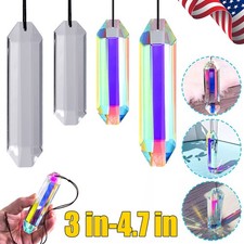 1/2PCS Large Suncatchers Crystal Prisms, Hanging Sun Catcher with Glass Prism US