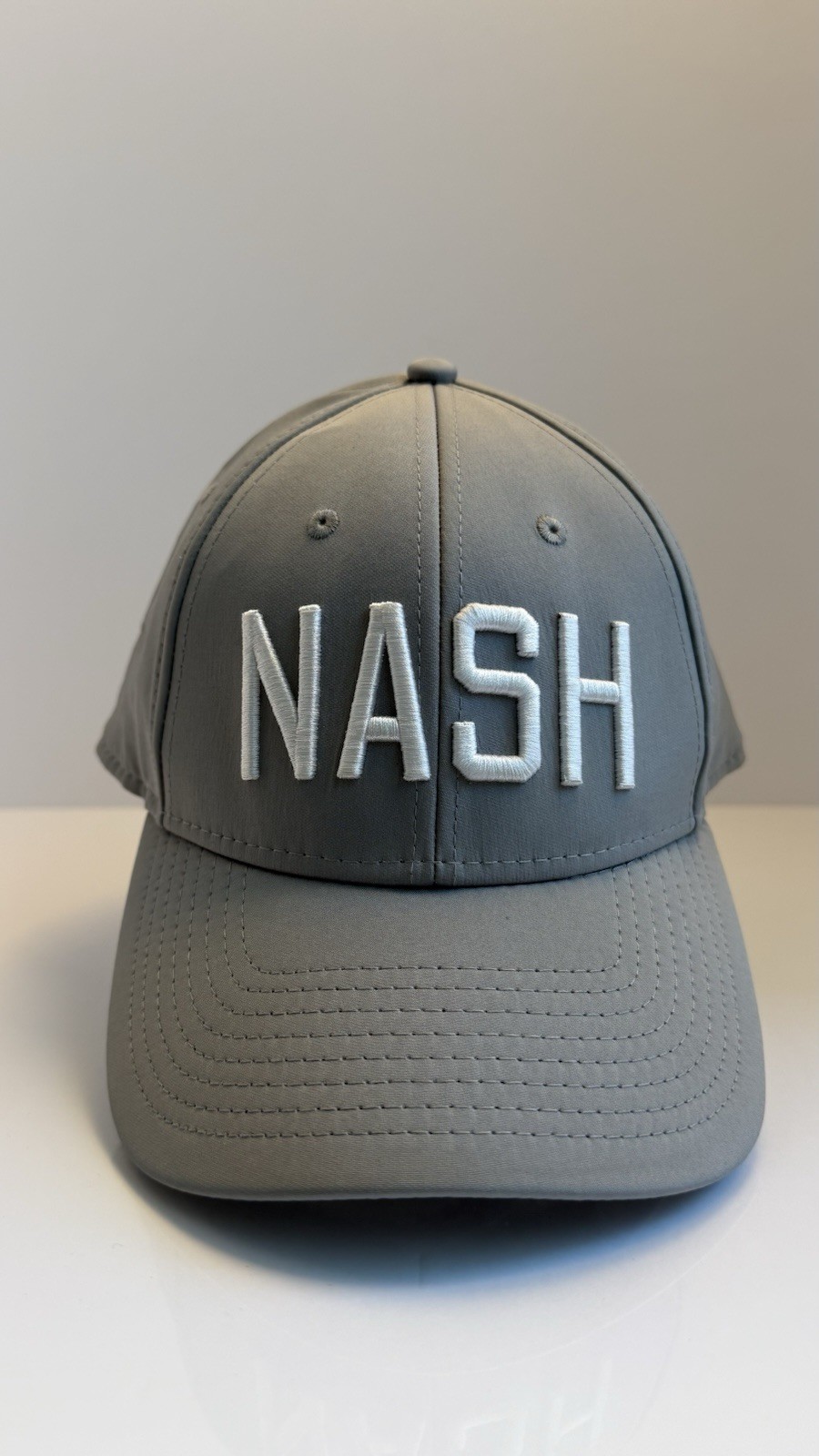 NASH Gray Baseball Cap Adjustable Snapback Hat Po… - image 1