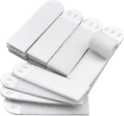 12pc Removable Hook Strips Self Adhesive Wall Hanging Picture Frames Posters