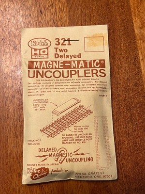 Kadee No 321 Magne-Matic Uncouplers (2x) NOS