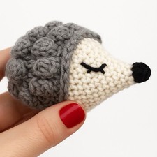 Handmade Crochet Amigurumi Hedgehog Plush- Soft and Cuddly Woodland Animal Toy