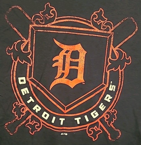 Detroit Tigers Shirt Size Medium MLB Genuine Merchandise New With Tags Navy Blue - Picture 2 of 8