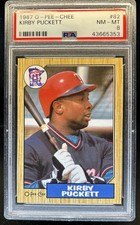 1987 O-Pee-Chee Kirby Puckett #82 Twins PSA 8