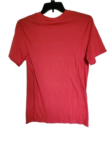 Nike Men's T-Shirt Orange Logo Swoosh Printed Active Short Sleeve Tee S NEW - Picture 3 of 3