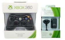 Mando Xbox 360 Inalámbrico con Batería (4800mAh) Pack [Controlador y Kit de Carga]
