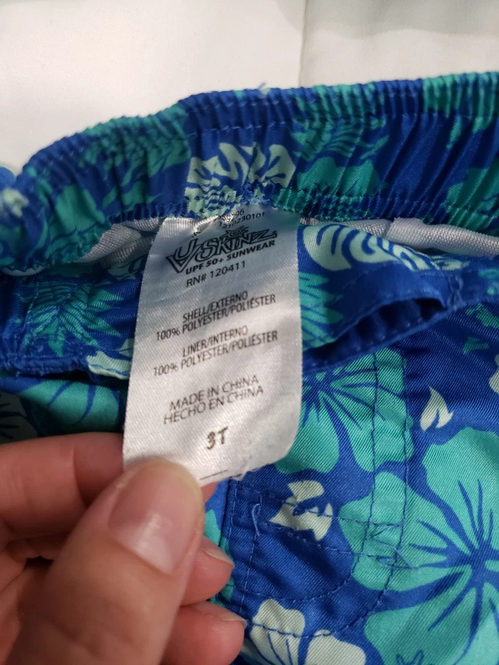 Swimm Suite Boys UPF 50 + Sunwear Blue Green Size 3T - Image 3 of 4