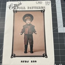 Connie's Doll Patterns #238 SFBJ - 2 Sizes 14.5/17 Inches 1986 Uncut