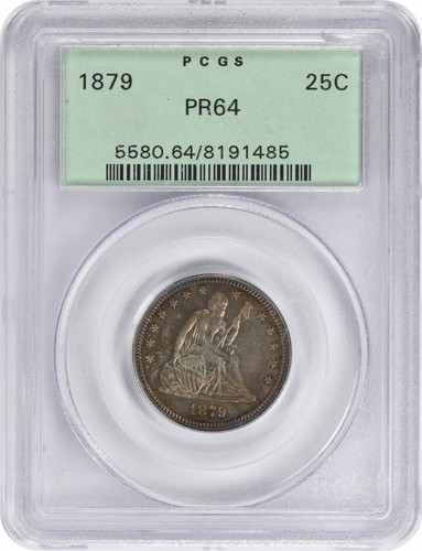 1879 Liberty Seated Silver Quarter PR64 PCGS - Picture 1 of 4