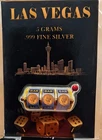 Las Vegas 5g Silver Art Bar-Slot Machine.  VEE-HASS. ! .       1