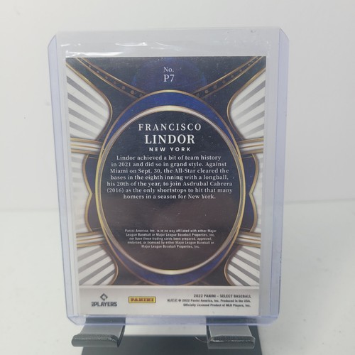 2022 Panini Select-Phenomena-Francisco Lindor #P7 - Picture 2 of 2
