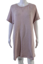 Madewell Women Pink Sweater Dress Short Sleeve Size M