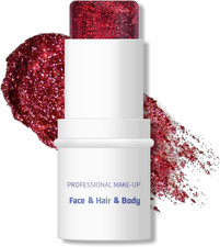 Body Glitter Stick, Chunky Glitter Gel for Face Body Hair, Sparkling Holographic