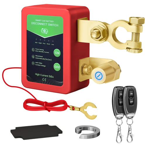 Stacca Batteria per Auto 12V 240A, Interruttore Di Isolamento Della Batteria Sta - Foto 11 di 12