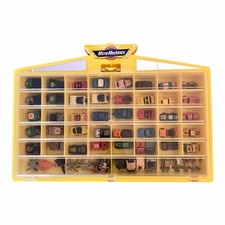 VTG Micro Machines Galoob Lot of 56 Vehicles  Original USA Yellow Carry Case