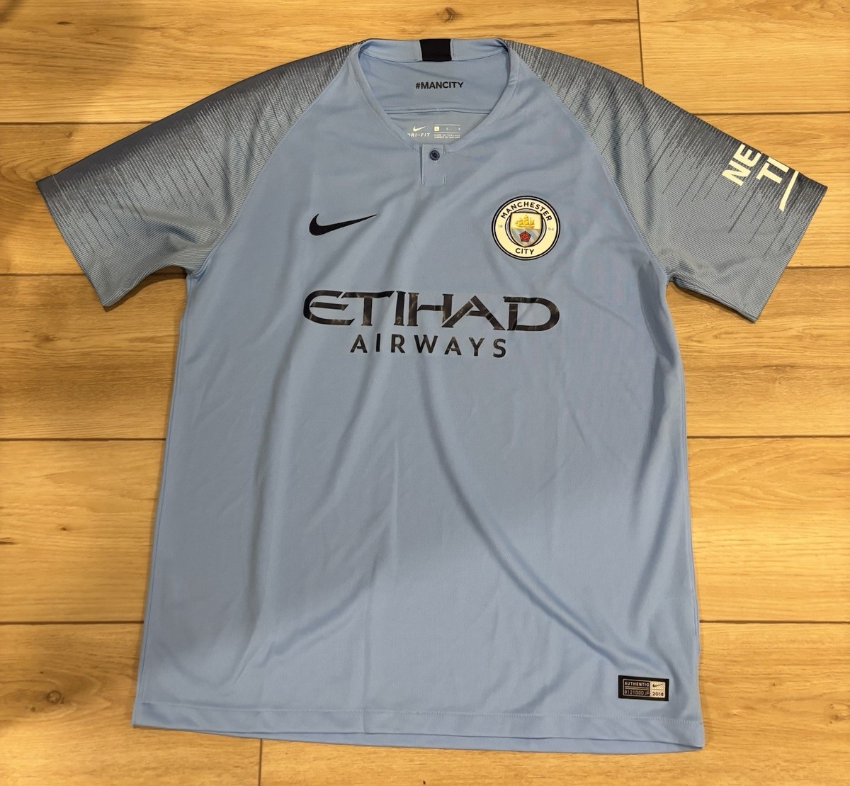 Large Nike Manchester City 18/19 Home Jersey Shirt Dri-Fit 894431