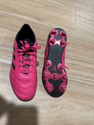 Adidas Kids' Goletto VII Firm Ground Soccer Shoe Team Shock Pink/Black Sz 3.5 - Picture 7 of 8