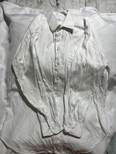 Giorgio Armani Le Collezioni Men's Solid White Cotton Dress Shirt 16 1/2 / 42