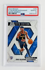 2024 Mosaic Shai Gilgeous-Alexander White Sparkle PSA 10 Pop 3 SSP Thunder
