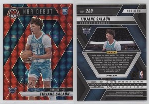 2024-25 Panini Mosaic NBA Debut Red Mosaic Prizm Tidjane Salaun #268 Rookie RC