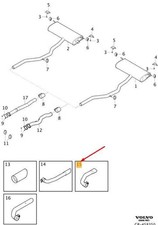 VOLVO V60 MK2 Exhaust Tail Right End Pipe 31493467 NEW