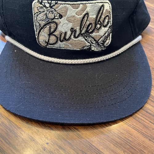 Burlebo Unstructured Rope Brim Camo Patch Deer Duck Hunt Ripstop Black - Picture 3 of 12