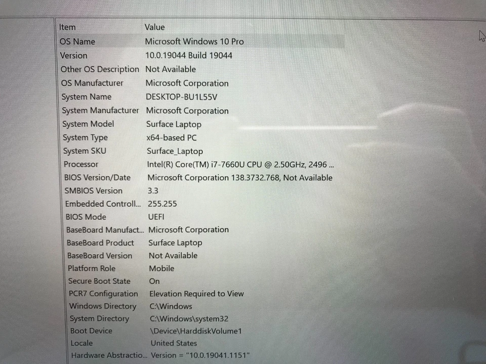 Microsoft Surface Laptop 1769 13.5" Táctil i7-7660U 2.50GHz 8GB RAM 256GB SSD Foto 3 de 4