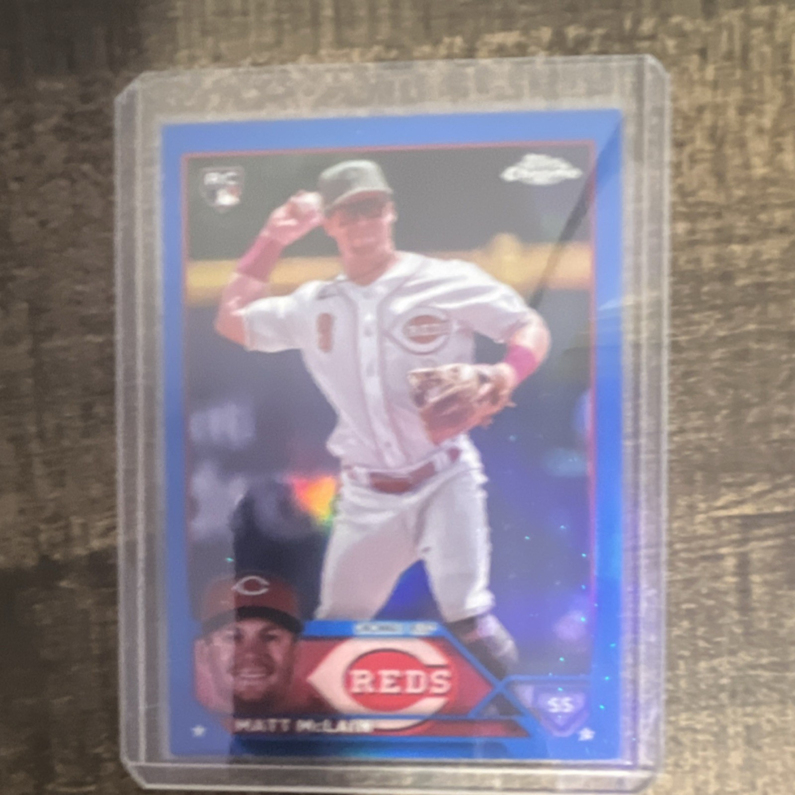 Topps 2023 Chrome Update Series Blue Refractor Matt McLain Rookie #USC200 Reds