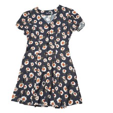 Vintage Jamie Brooke Daisy Floral Button Up Shirt Dress Double Belted Hippie