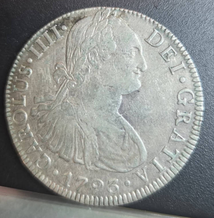 1793 MO FM Eight Reales  Silver