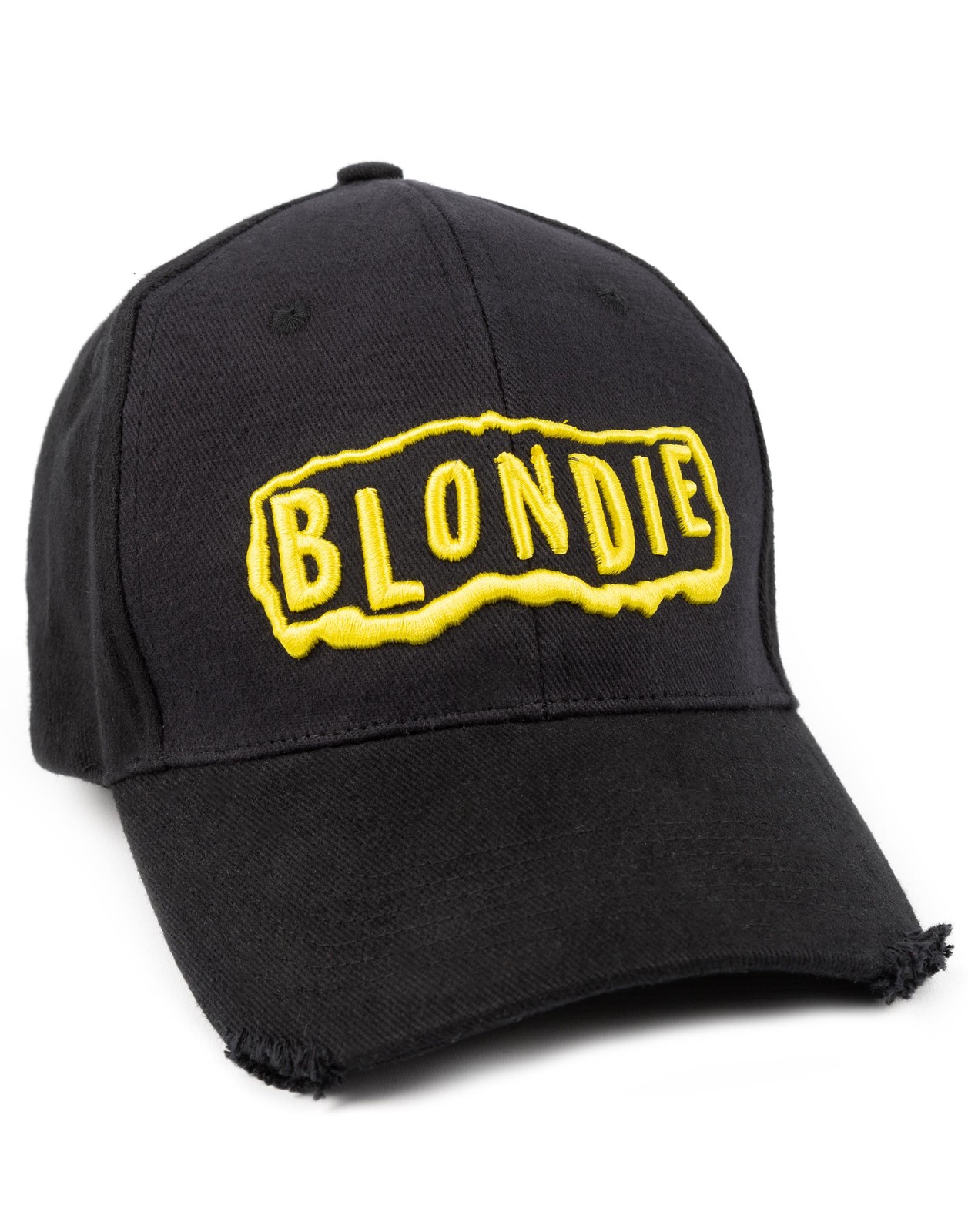 Blondie Schwarz Logo Verstellbare gebogene Schirmkappe Unisex Erwachsene 4090₽