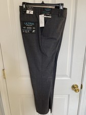 J Ferrar Mens Ultra Comfort Slim Fit Plaid Dress Pants Stretch Waistband 32x30