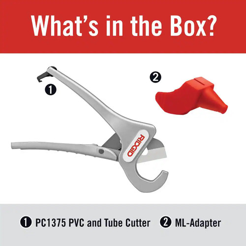 Ridgid Plastic Pipe Cutter PC-1375 / 23493 Spring Loaded Handles 1/8"-1-3/8" - Picture 2 of 15