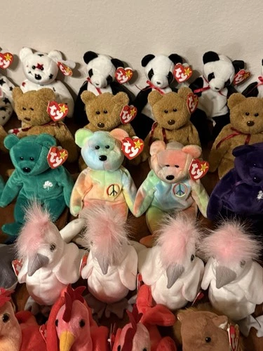 HUGE lot of 133 Auth TY Beanie Babies - Vintage All W/Tags Excellent Collection