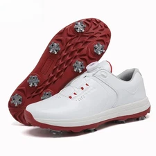  Golf Spiked Shoes Waterproof Lightweight Outdoor Golfing Training Sneakers 