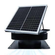 DuskSnug 40W Solar Attic Fan, 12 Inch 2000 CFM Solar Powered Roof Exhaust Fan...