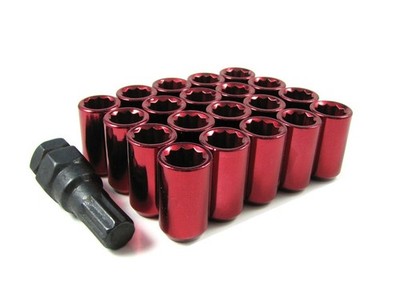20 Pcs Set Tuner Lug Nuts 12x1.5 Red Acura TL Integra MDX