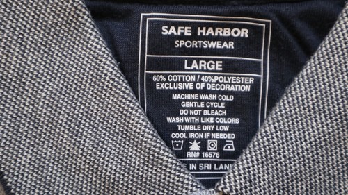 Polo vintage Safe Harbor ropa deportiva con bandas para hombre L (A3) - Imagen 5 de 7