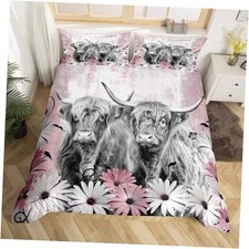 Highland Cow Duvet Cover Cowgirl Gifts for Women Girls Western Full Multi 16